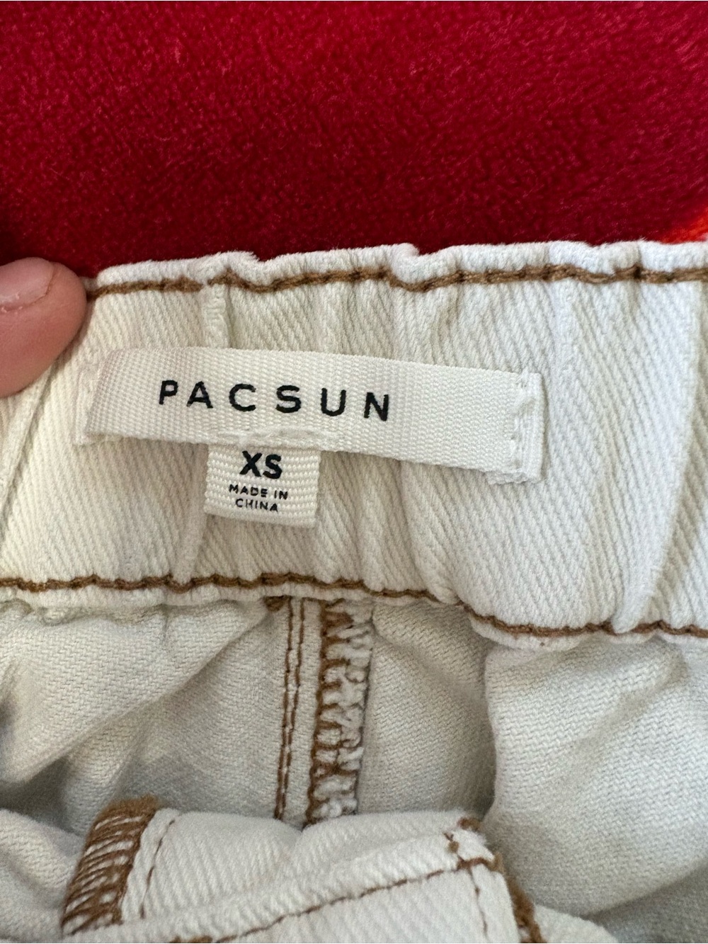 PacSun White High-Rise Denim Shorts - Picture 2 of 7